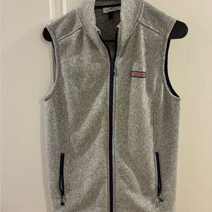 Vineyard Vines Heather Gray Fleece Vest